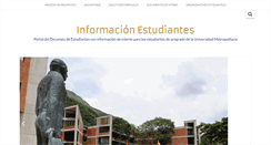 Desktop Screenshot of informacionestudiante.unimet.edu.ve