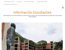 Tablet Screenshot of informacionestudiante.unimet.edu.ve